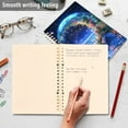 thumbnail image 4 of FORMRS 1-Subject Spiral Notebook 8" x 5" College Ruled 60 Refillable Sheet A5 Hard Cover, 2 Pack, Beautiful Floral Moon, 4 of 7