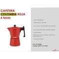 thumbnail image 2 of Cafetera Tetera Italiana Magefesa Colombia 6 Tazas rojo 1, 2 of 4