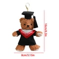 thumbnail image 3 of Fufafayo Graduation Teddy Bear Keychain, PhD Graduation Gift With Cap And Gown Stuffed Doll, Commencement Bear Decor For Backpack Purse College Graduate, 3 of 7