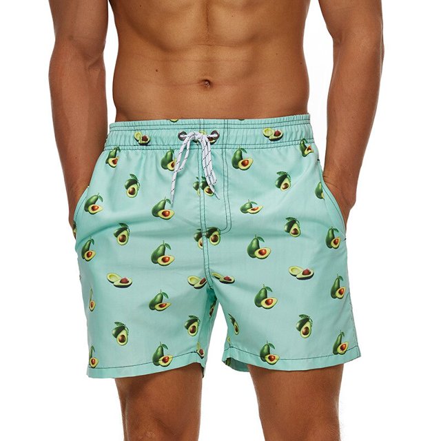 Siwmwear-bañador de playa de secado rápido para hombre, traje de baño con estampado de piña y bolsillo Fivean unisex