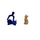 thumbnail image 5 of Figura de gato humano pensador abstracto, escultura decorativa de resina, adorno coleccionable versátil para oficina, bar, boda, entrada, estantería,, 5 of 8