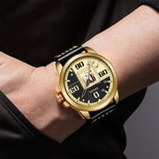 SMAEL Wacth For Men Quartz Movement Geometric design Dial WIth 30M Waterproof Male Clock Leather Bracelet 9168 relogio masculino