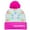 Pink, variant on The Noodley LED Beanie with Pompom Flashing Light Up Hat Toy for Girls Christmas Gifts (Purple, One Size)
