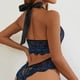 thumbnail image 2 of Gibobby Ropa interior mujer sexy Lencería Sexy para Mujer Vestido De Dormir Profundo Empalme De Encaje Ahueca hacia Fuera Mini Lenceria Body Mujer(Azul, XXG), 2 of 5