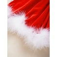 thumbnail image 6 of TSSOE Christmas Santa Claus Dress for Girls Sleeveless Velevet Tutu with Arm Sleeve Hats Clothes Set Red 6, 6 of 7