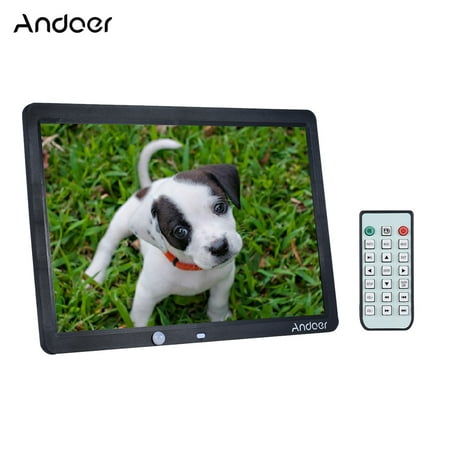 - Andoer 15 Inch Large Screen LED Digital Photo Frame Album Wall Mountable Desktop 1280 * 800 Support Remote Control with Motion Detection Sensor