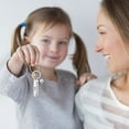 thumbnail image 4 of Pompotops Our First Home 2022 Stainless Steel Titanium Steel Keychain Pendant For Couple And Family Gift Clearance, 4 of 4