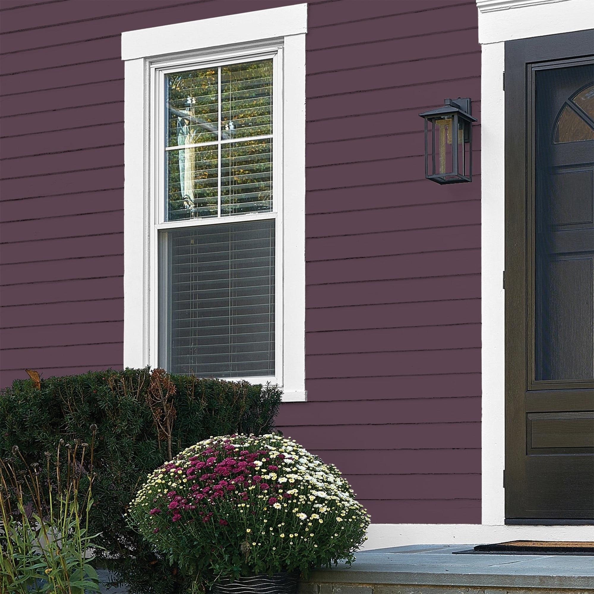 Glidden HEP Purple Basil / Purple Flat Exterior Paint with Primer, 1 Gallon