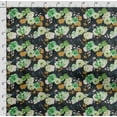 thumbnail image 4 of Soimoi Watercolor Floral Print, Silk Fabric, Decor Sewing Fabric by The Yard 42 Inch Wide,Decorative Fabric for Shirts Suits Ties, Black, 4 of 5