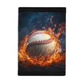 thumbnail image 3 of Chririnla Elastic Polyester Trifold Card Wallet Featuring Flaming Baseball, Slim Lightweight Wallet for Little Boys and Teen Sports Use, 3 of 7