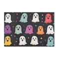 thumbnail image 7 of Yayeee Bath Rug for Bathroom Floor Non Slip Rectangle Fluffy Soft Absorbent Mat, 16"x24", Colorful Halloween Ghost, 7 of 7