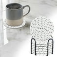 thumbnail image 2 of Piwvid 8 Pcs Drink Coasters with Holder, Cotton Woven Absorbent Coasters for Drinks, Minimalist Home Decor Coaster Set for Wooden Tabletop Protection Table, 4.3'', 2 of 8