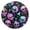 Black, variant on Neon Skulls and Stars Round Wall Clock Battery Operated Silent Non-Ticking Bedroom Office Kitchen Home School Decor 10"(Black)