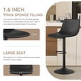 thumbnail image 3 of Daluvenix Counter Height Bar Stools with Back Set of 2,Modern BarStools with PU Leather, Adjustable Swivel High Back Bar Stool Chair with Footrest for Kitchen Island,Black, 3 of 8