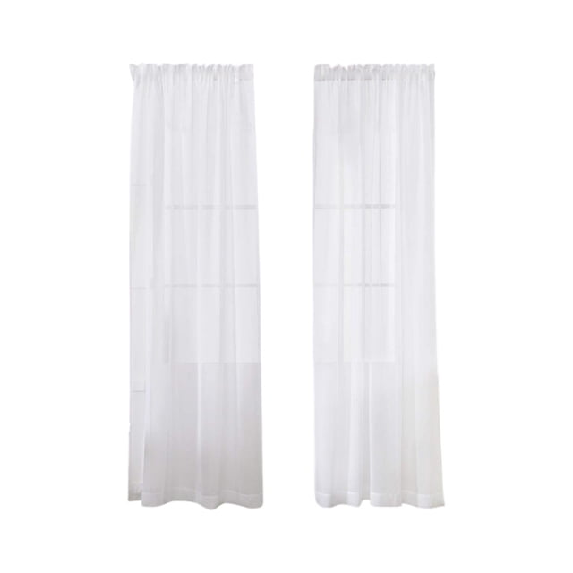 EGNMCR Home Decor, Room Decor, Wall Decor Set Of Two Light-Filtering Curtains For The Living Room And Bedroom Concise Sheer Curtains With Rod-Mounted Designs Polyester Curtain Set