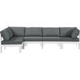 thumbnail image 3 of Meridian Furniture Nizuc Grey Outdoor Patio Modular Sectional, 3 of 12