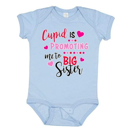 

Inktastic Cupid is Promoting Me to Big Sister Gift Baby Girl Bodysuit