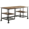 thumbnail image 2 of Lexicon Millwood Metal Writing Desk in Pine, 2 of 6