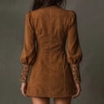 thumbnail image 6 of Kukoosong Women's Long Sleeve V-Neck Bodycon Cocktail Dress with Embroidery and Puff Sleeve for Party, Wedding, and Casual Wear Dresses, 6 of 7