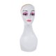 thumbnail image 5 of Cabeza de maniquí calva, cabeza de maniquí portátil, cabeza de entrenamiento suave con hombro, soporte de exhibición para peluca, sombreros, bufandas, Sombra de ojos violeta, 5 of 8
