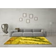 thumbnail image 3 of Ahgly Company Machine Washable Indoor Rectangle Abstract Yellow Modern Area Rugs, 5' x 8', 3 of 4