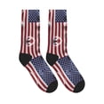thumbnail image 4 of Women's Men's America Jamaica Flag Colorful Novelty Pattern Crew Athletic Socks, 4 of 7