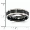 thumbnail image 6 of Edward Mirell Black TI -Traction Finish w/Polished Edge6.5mm Band, 6 of 7