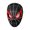 Red Black, variant on 10.6" Full Head Halloween Hero Mask with Moving Eyes, Breathable Elastic Fabric Hero Cosplay Mask Head Cover, Chin Control Eyes Blinking, Halloween Costume Mask for Teen Adults Color Box Package