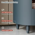 thumbnail image 2 of Modern Round Nightstand w/ Drawer & Shelf - Blue MDF Sofa End Table - 19.25" for Living Room & Bedroom - Easy Assembly, Elegant Storage, 2 of 11