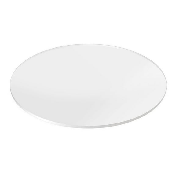 Plexiglass Table Top 1/8" (3mm) Thick Clear Round Acrylic Table Top w/ Flat Edge