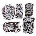 thumbnail image 1 of Owl Stamp Scrapbook Stamps Woodblock Art Hand Carved Printing Block Lot Of 5 Pcs, 1 of 1