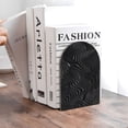 thumbnail image 6 of Hirioo Abstract Black And White Waves for Bookends Decorative Bookends for Shelves for Home or Office, Non-Slip Base, 6 of 8