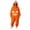 O385 Orange, variant on Curuila Halloween Adult Jumpsuit Zipper Hallowmas Pumpkin Hooded Flannel Pajamas For Women And Men Party Fashionable Homewear Jumpsuit Size L