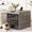 Gray-S Size, variant on Furnibear Modern Dog Crate Furniture with Charging Station, Multifunctional Side End Table Indoor Kennel with Hidden Door for Small Dogs Breeds up to 45lb,Oak