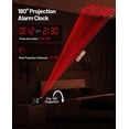 thumbnail image 3 of Reloj Despertador Proyector, LED Brillante, Cargador USB, Volumen Progresivo, 9mins Snooze, 12/24H, 3 of 3