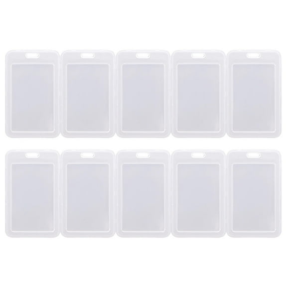 LABSERRON 15Pcs Clear Bus Card Holder Protector Sleeve Ideal for Daily Use by Teachers and Professionals
