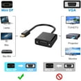 thumbnail image 3 of Mini DisplayPort (Mini DP) to VGA Adapter, Gold Plated 1080P Thunderbolt Port Compatible Converter, 3 of 6