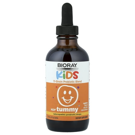 Bioray Kids, NDF® Tummy, 11-Strain Probiotic Blend, Raspberry, 4 fl oz (118 ml)
