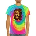 thumbnail image 2 of Wild Bobby, Fire Lion Face, Animal Lover, Tie-Dye Tees, Minty Rainbow, Large, 2 of 3