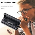 thumbnail image 6 of 10 Hole 20 Tone Harmonica Portable Harmonica Adults Gift 10 Hole 20 Tone Harmonica (Black), 6 of 8