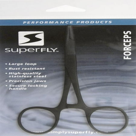 Superfly A-SFS-B06 SS Forcep-Scissor-Anodized Black-Lg