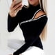 thumbnail image 3 of Gibobby Suéter térmico de manga larga Chaqueta de punto de cuello negra europea y americana (Negro, L), 3 of 5