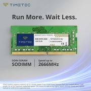 Timetec 8GB DDR4 2666MHz (PC4-2666V) PC4-21300 SODIMM Laptop RAM – 260-Pin 1.2V CL19 Non-ECC Unbuffered Memory Module for Laptop, Notebook, Mini PC, All-in-One