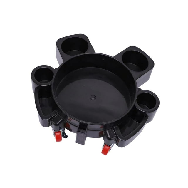 relayinert Seau à Poupée Efficace et Fiable avec 5 Roulettes Pivotantes Diamètre Intérieur Noir 7.5cm