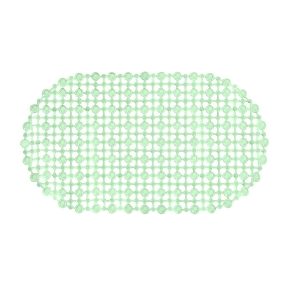 Non-Slip PVC Shower Mat, 25.98X14.57inch Bubble Textured Anti-Skid Bath Mat, Quick Drain Safety Bathroom Mat, Machine Washable Tub Mat for Wet Areas