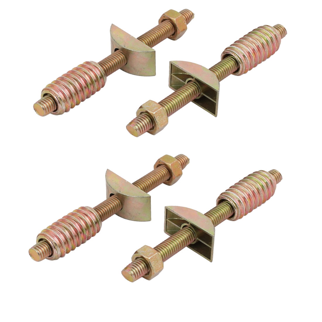Unique Bargains 4pcs Wooded Furniture Connecting Fitting M8x100mm Unique Bargains 4pcs Wooded Furniture Connecting Fitting M8x100mm Threaded Rod W Nuts