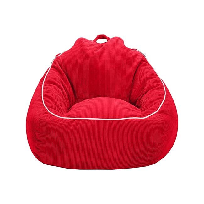 Jordan Manufacturing BBCOPK1RED Corduroy Bean Bag Chair, Red