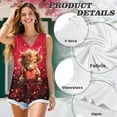 thumbnail image 6 of FUIALDOLG Highland Cow Tops Bling Red Love HeartsTank Tops for Women Lady Valentines Day Costume Sleeveless V Neck Vest Loose Fit Flowy T-Shirts Casual Athletic Golf T-shirt Basic Tee,3XL, 6 of 7