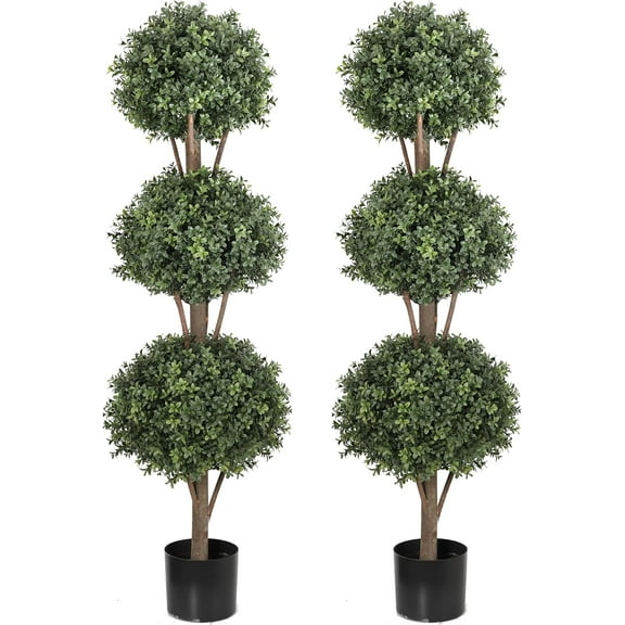 4ft Boxwood Artificial Topiaries 2 Count