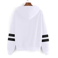 thumbnail image 3 of Fesfesfes Women Hooded Long Sleeve Stripe Print Jumper Hoodie Sweatshirt Pullover Tops Sale or Clearance, 3 of 5